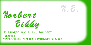 norbert bikky business card